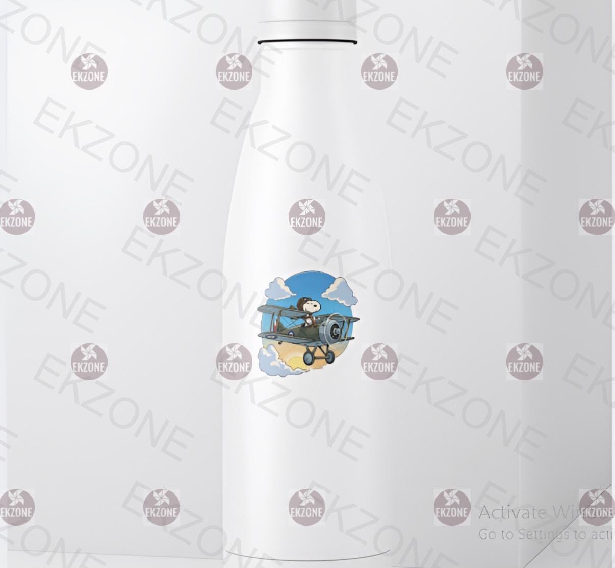 Snoopy Flying Plane Sticker | Peanuts Pilot Decal | Red Baron Dog Art | Vintage Aviation Vinyl | Cartoon Snoopy Fan Gift | Snoopy Pilot