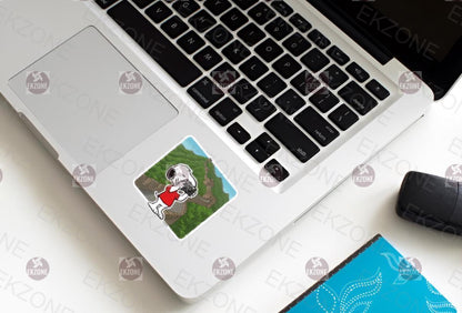 Snoopy at Great Wall Sticker - Peanuts in China Decal - Small Cartoon Travel Vinyl Sticker Great Wall of China Sticker - Snoopy Peanuts Tour