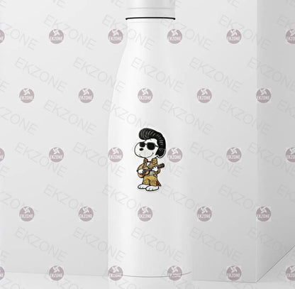 Holographic Snoopy Elvis Sticker | Dazzling Rock & Roll King Decal | Shiny Music Legend Art | Peanuts Presley Vinyl | Concert Fan Gift |