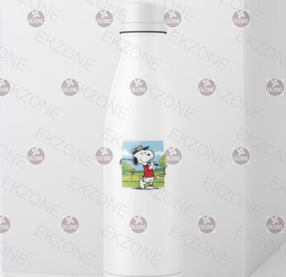 Snoopy Golfing Sticker | Peanuts Golf Decal | Cute Golfer Dog Art | Sports Fan Gift | Cartoon Golf Course Vinyl | Peanuts Lover Accessory