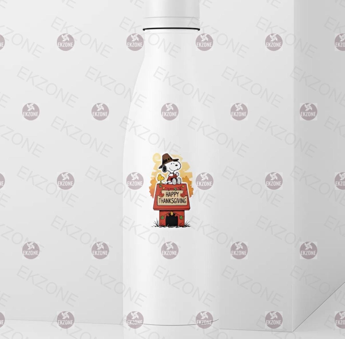 Snoopy Woodstock Thanksgiving Sticker | Peanuts Fall Holiday Decal | Happy Thanksgiving Art | Autumn Decor Vinyl | Nostalgic Pilgrim Gift |