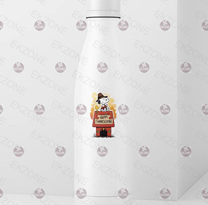 Snoopy Woodstock Thanksgiving Sticker | Peanuts Fall Holiday Decal | Happy Thanksgiving Art | Autumn Decor Vinyl | Nostalgic Pilgrim Gift |