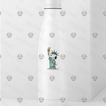 Snoopy Statue of Liberty Sticker | Peanuts USA Patriotic Decal | American Icon Art | New York City Vinyl | Freedom Dog Lover Gift |