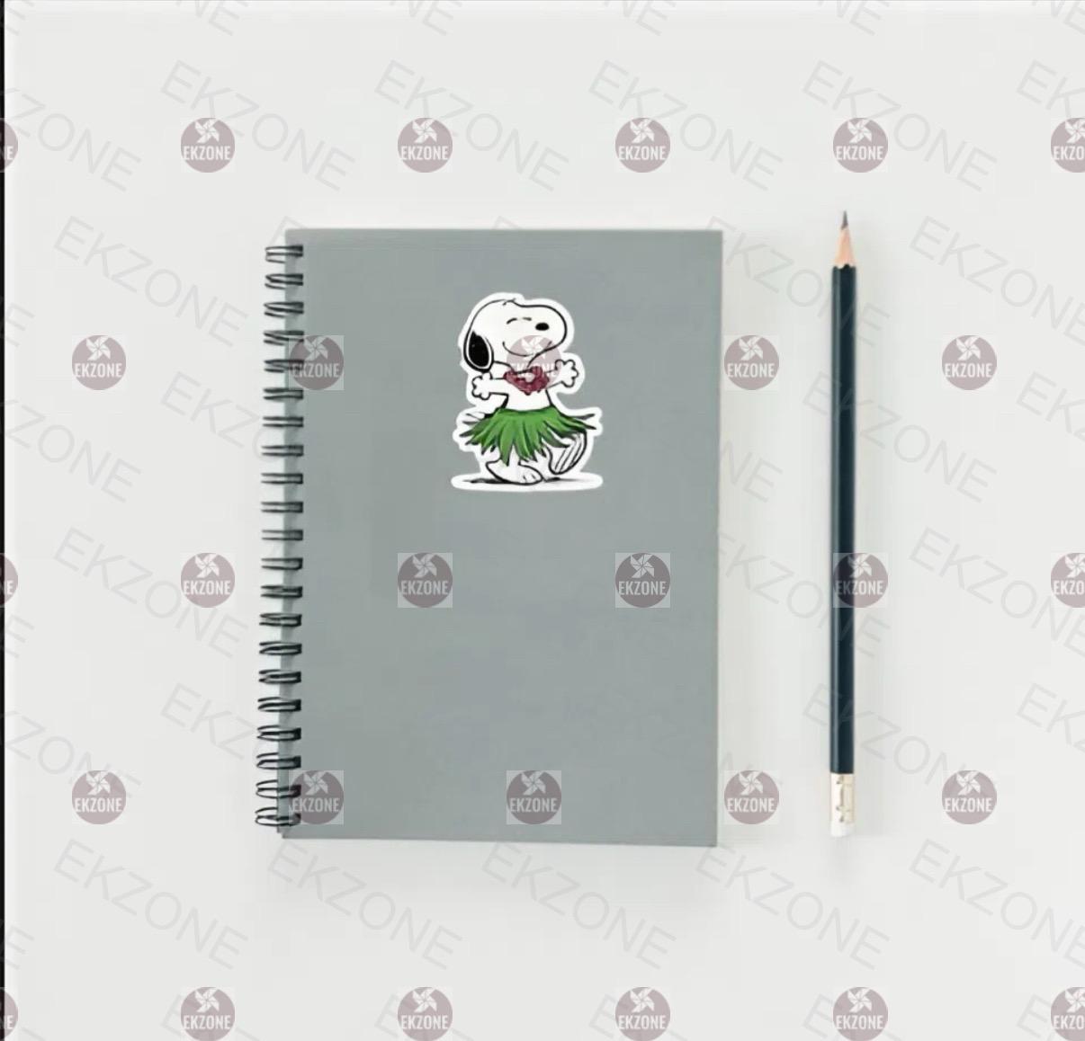 Snoopy Hula Dancing Sticker | Peanuts Hawaiian Decal | Aloha Beach Dog Art | Tropical Summer Vinyl | Lilo & Stitch Ohana Gift | Cute Hula