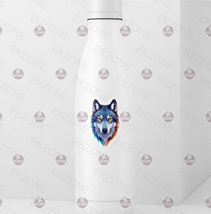 Geometric Wolf Head Sticker | Vibrant Animal Decal | Colorful Pop Art | Low Poly Wolf Vinyl | Modern Wildlife Gift | Bold Aesthetic Laptop