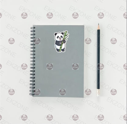 Cute Panda Sticker | Adorable Bamboo Bear Decal | Kawaii Animal Art | Panda Lover Vinyl | Wholesome Nature Gift | Panda Bear Laptop Sticker
