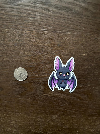 Cute Bat Sticker | Kawaii Animal Decal | Spooky Cute Art | Halloween Bat Vinyl | Adorable Bat Lover Gift | Creepy Cute Laptop Sticker