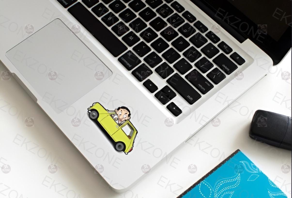 Mr Bean Car Sticker | Classic Mini Cooper Decal | Funny British Comedy Art | Iconic TV Show Vinyl | Mr Bean Fan Gift | Quirky Laptop Sticker
