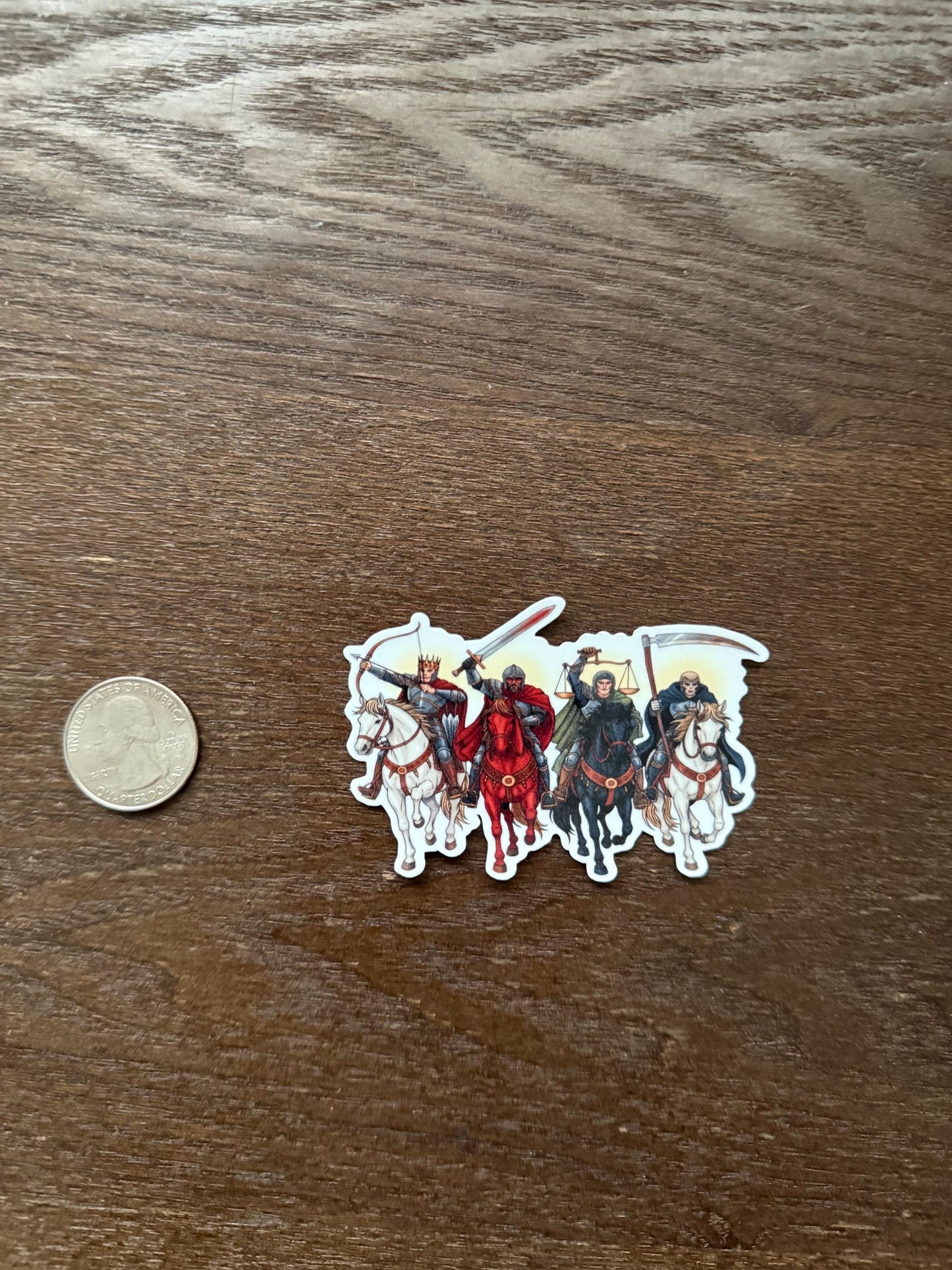 Four Horsemen Apocalypse Sticker | Biblical Prophecy Decal | Fantasy Rider Art | Pestilence War Famine Death Vinyl | Gothic End Times Gift