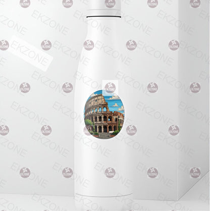Rome Colosseum Sticker | Italian Landmark Decal | Travel Souvenir Art | Roman Empire Vinyl | Europe Trip Gift | Pop Art Rome Laptop Sticker