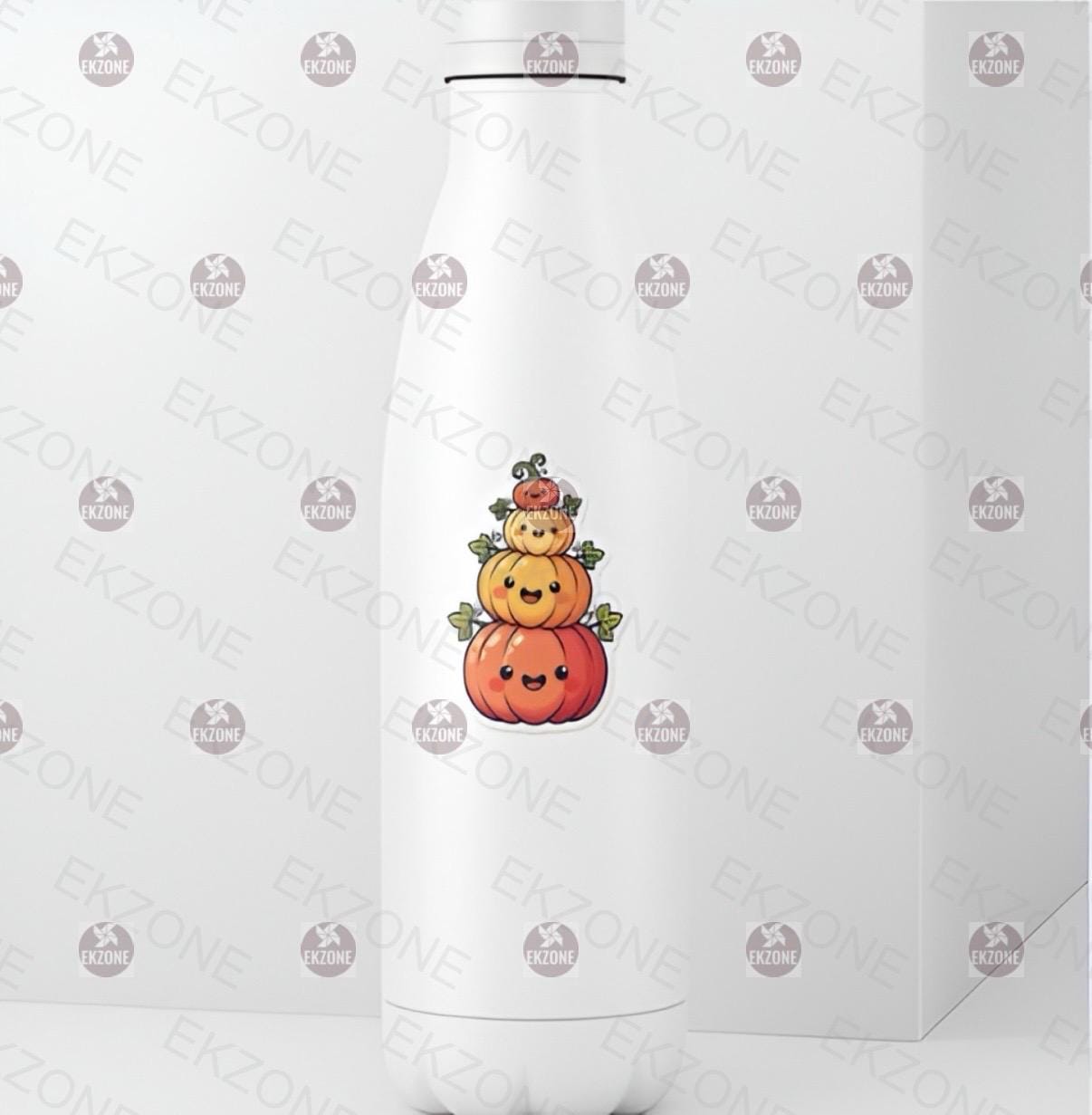 Cute Pumpkin Stack Sticker | Kawaii Fall Decor Decal | Happy Jack O Lantern Art | Autumn Vibes Vinyl | Pumpkin Spice Gift | Wholesome Fall