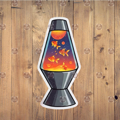 Transparent Lava Lamp Sticker | Psychedelic Retro Decal | Clear Vinyl Groovy Art | 80s 90s Nostalgia | Liquid Motion Lamp Gift | Hippie Vibe