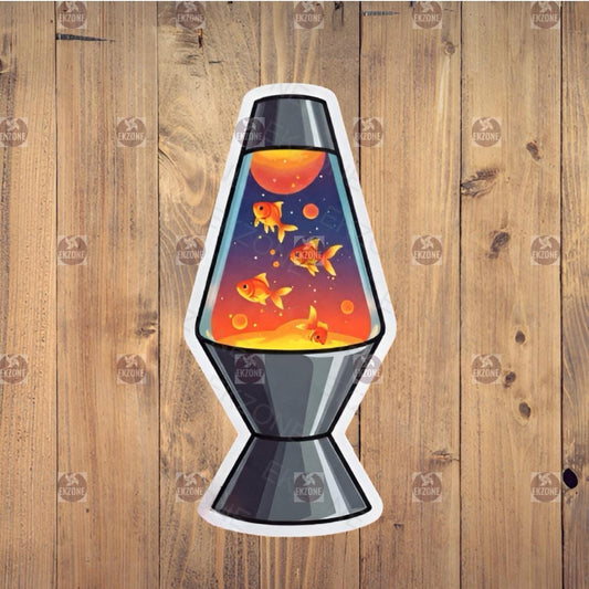Transparent Lava Lamp Sticker | Psychedelic Retro Decal | Clear Vinyl Groovy Art | 80s 90s Nostalgia | Liquid Motion Lamp Gift | Hippie Vibe
