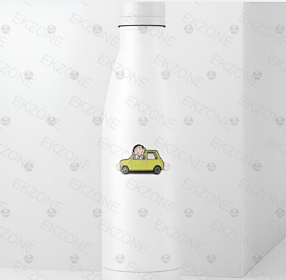 Mr Bean Car Sticker | Classic Mini Cooper Decal | Funny British Comedy Art | Iconic TV Show Vinyl | Mr Bean Fan Gift | Quirky Laptop Sticker