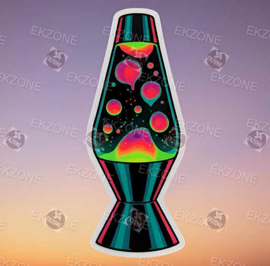 Transparent Lava Lamp Sticker | Psychedelic Retro Decal | Clear Vinyl Groovy Art | 90s Nostalgia | Liquid Motion Lamp Gift | Hippie Vibes