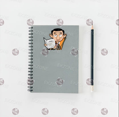 Mr. Bean Reading Sticker | Funny Book Lover Decal | Classic British Humor Art | Nostalgic TV Show Gift | Library Book