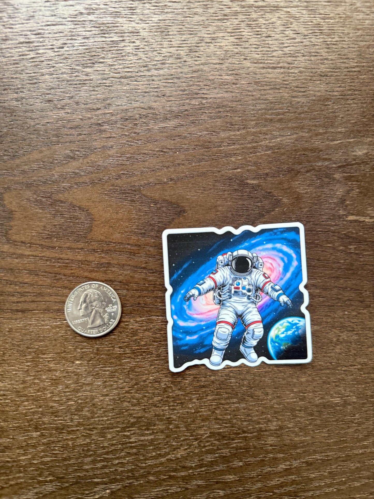 Astronaut Spaceman Sticker | Galaxy Nebula Decal | Sci-Fi Space Travel Art | Cosmic Exploration Vinyl | Astronomer Gift | Future Laptop