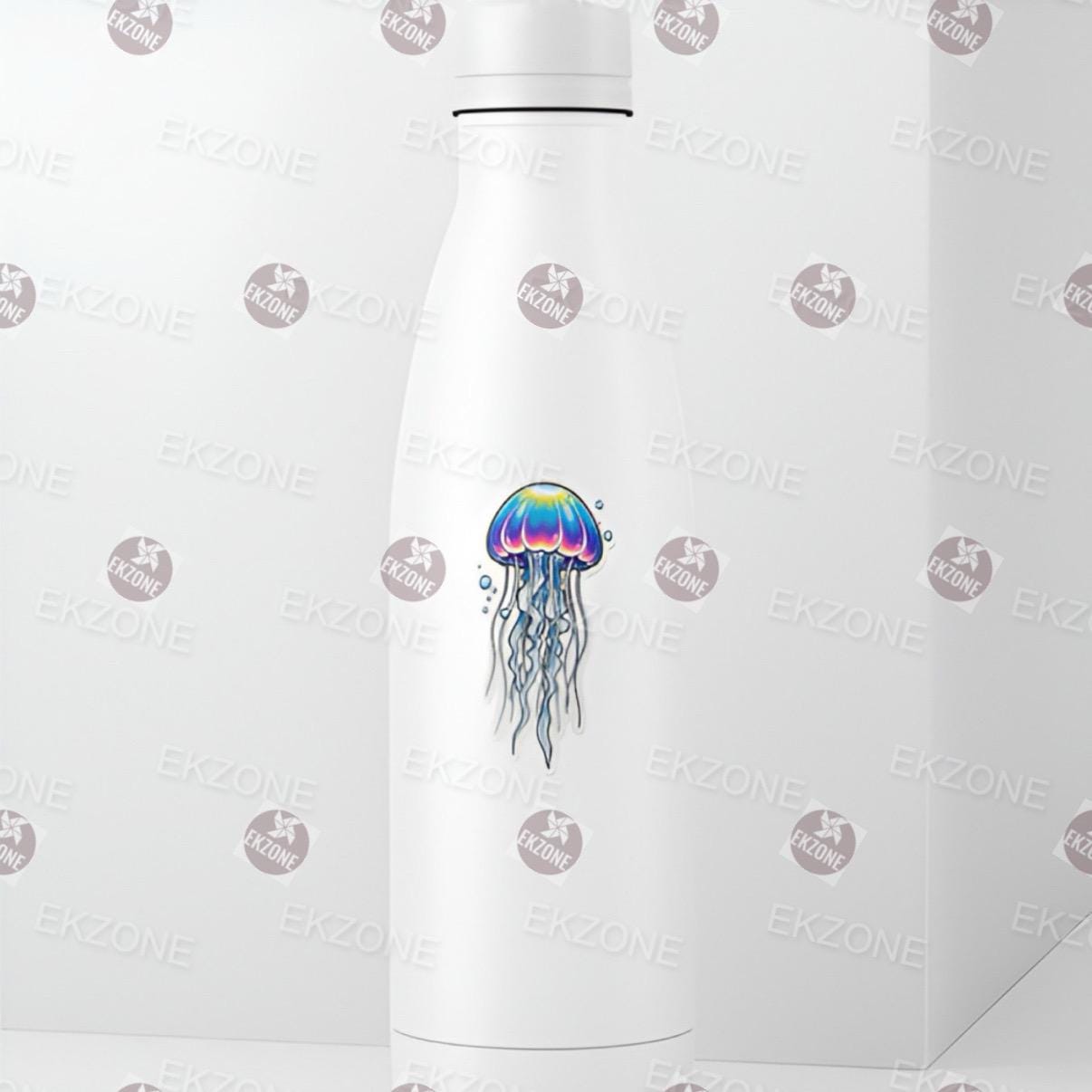 Transparent Rainbow Jellyfish Sticker | Clear Vinyl Marine Life Decal | Cute Ocean Creature Art | Aquatic Tentacle Vinyl | Ocean Lover Gift