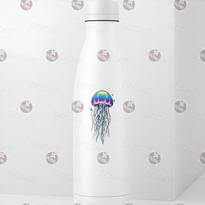 Transparent Rainbow Jellyfish Sticker | Clear Vinyl Marine Life Decal | Cute Ocean Creature Art | Aquatic Tentacle Vinyl | Ocean Lover Gift