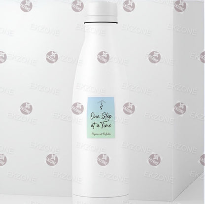 Transparent One Step at a Time Sticker | Motivational Quote Decal | Progress Not Perfection Vinyl | Mental Health Art | Hiking Hiker Gift