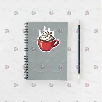 Hot Chocolate Sticker | Cozy Winter Drink Decal | Marshmallow Cocoa Art | Festive Holiday Vinyl | Hot Cocoa Lover Gift | Christmas Mug
