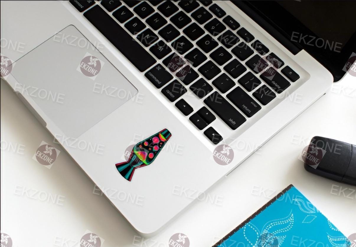 Transparent Lava Lamp Sticker | Psychedelic Retro Decal | Clear Vinyl Groovy Art | 90s Nostalgia | Liquid Motion Lamp Gift | Hippie Vibes