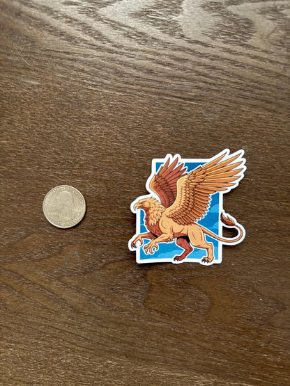 Griffin Mythical Creature Sticker | Fantasy Gryphon Decal | Winged Lion Eagle Art | D&D RPG Vinyl | Adventure Animal Gift | Legendary Beast