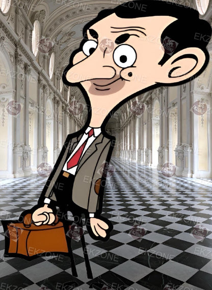 Mr. Bean Suitcase Sticker | Funny Classic TV Decal | British Humor Art | Nostalgic Travel Gift | Comedic Laptop