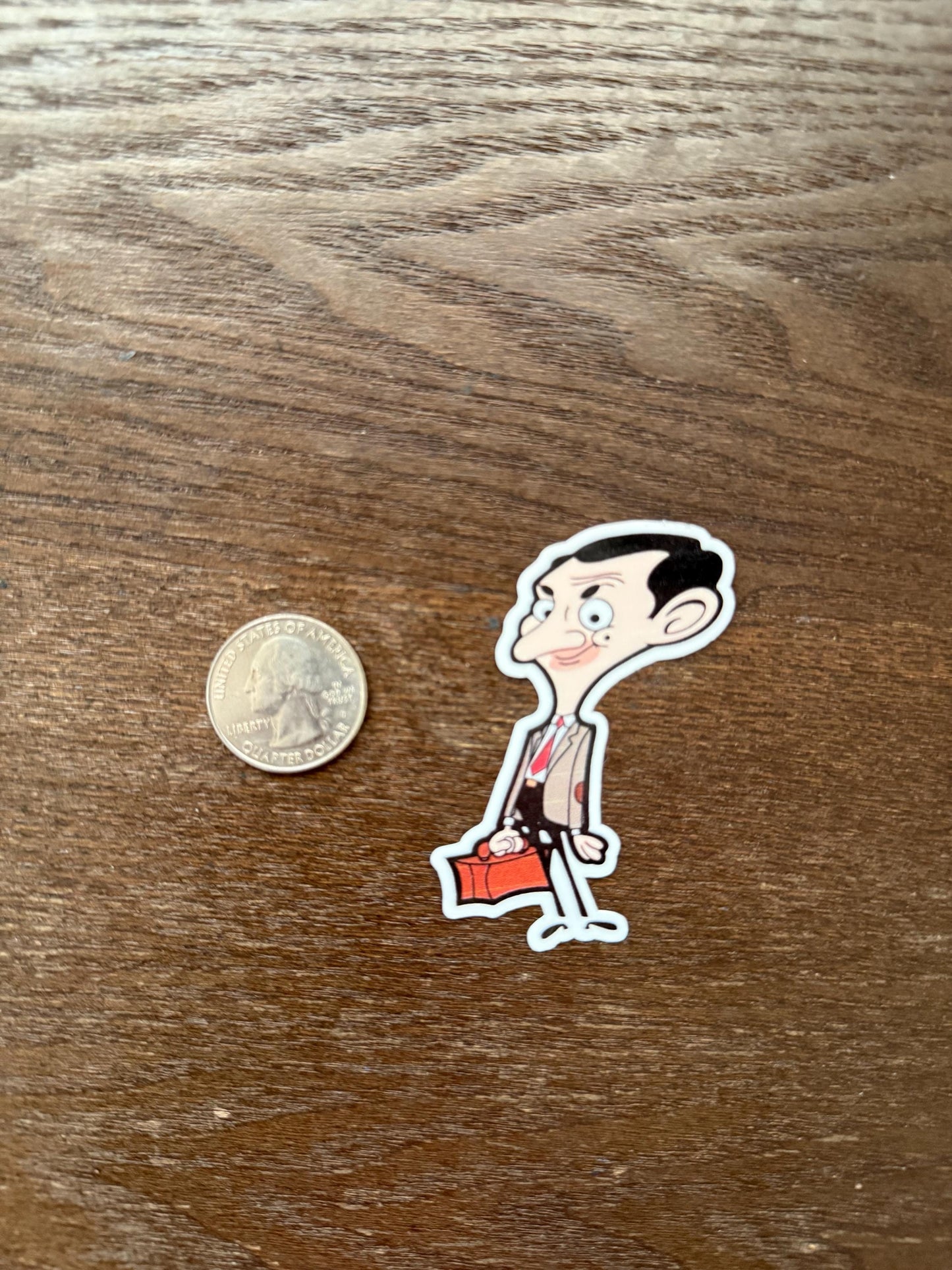 Mr. Bean Suitcase Sticker | Funny Classic TV Decal | British Humor Art | Nostalgic Travel Gift | Comedic Laptop