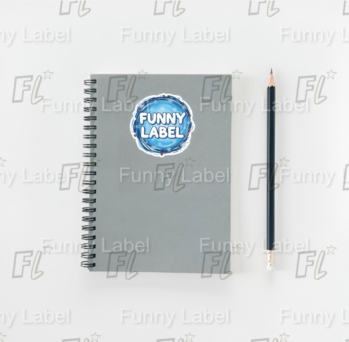 Funny Winter Label Sticker – Christmas Snowflake Vinyl Die-Cut