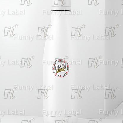 Funny Christmas Label Sticker – Round Holiday Vinyl Die-Cut