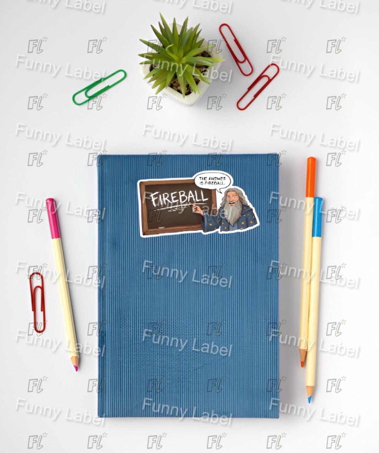 DND Wizard Sticker - The Answer Is Fireball - Funny RPG Spell Decal - Dungeon Master Gift - Sorcerer Laptop Sticker - Waterproof Vinyl