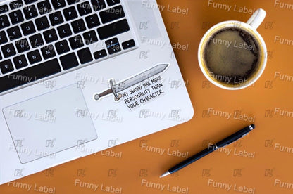 Funny DND Sticker - My Sword Has More Personality - Sentient Weapon Decal - RPG Roast Gift - Hexblade Warlock Art -Waterproof Laptop Sticker