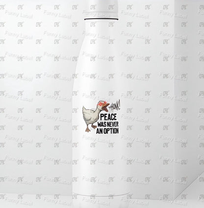 Funny Goose Sticker - Peace Was Never An Option - Chaotic Meme Decal - Gamer Laptop Sticker - Honk Goose Gift - Waterproof Vinyl