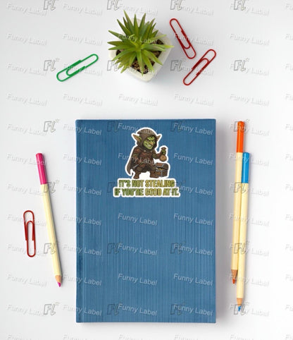 Funny Goblin Rogue Sticker – D&D Loot Thief, Waterproof Vinyl