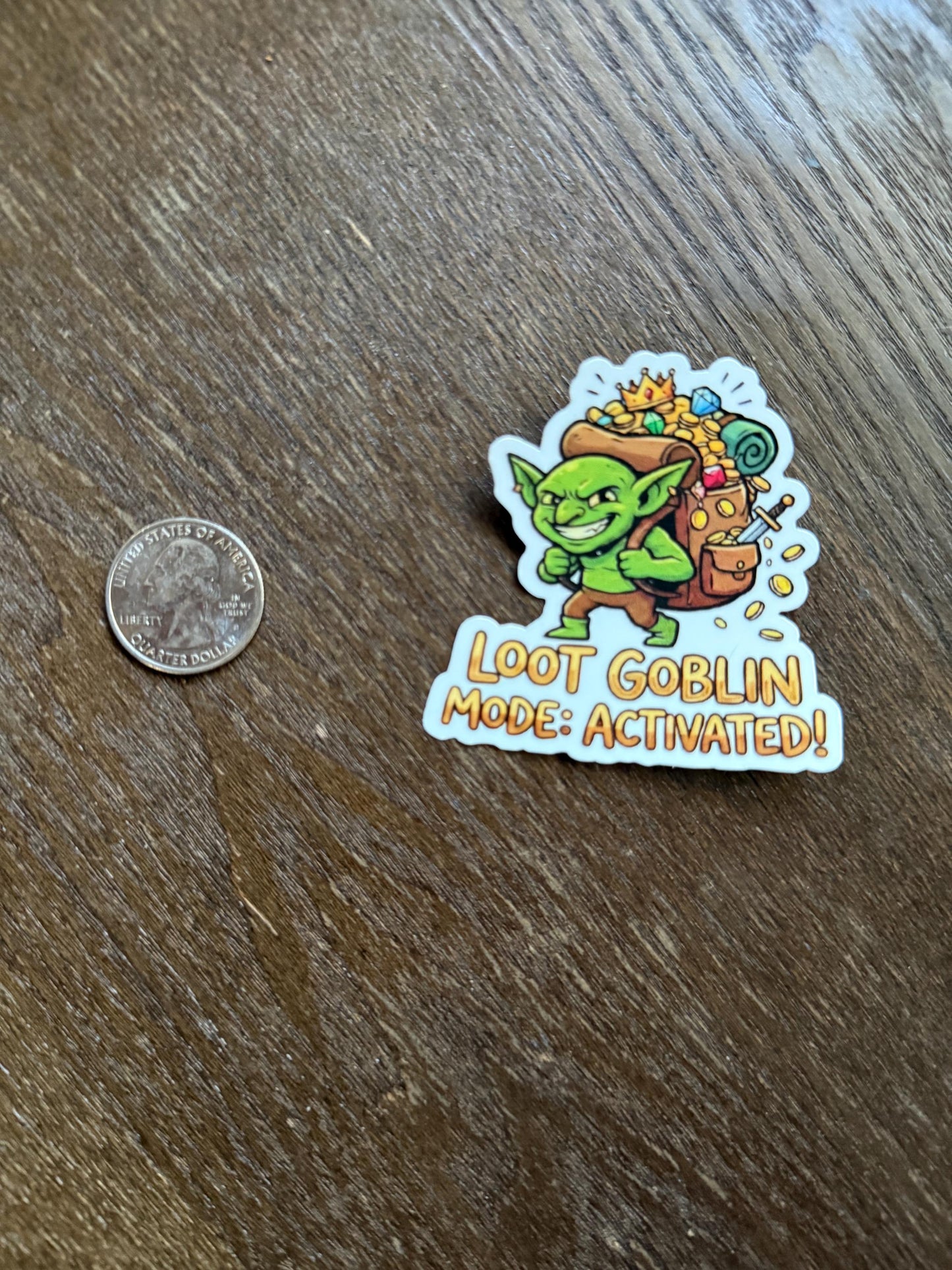 Loot Goblin Mode Sticker - Funny RPG Gamer Decal