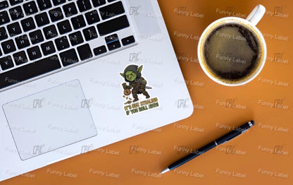 Funny Goblin Rogue Sticker – D&D RPG Meme, Waterproof Vinyl
