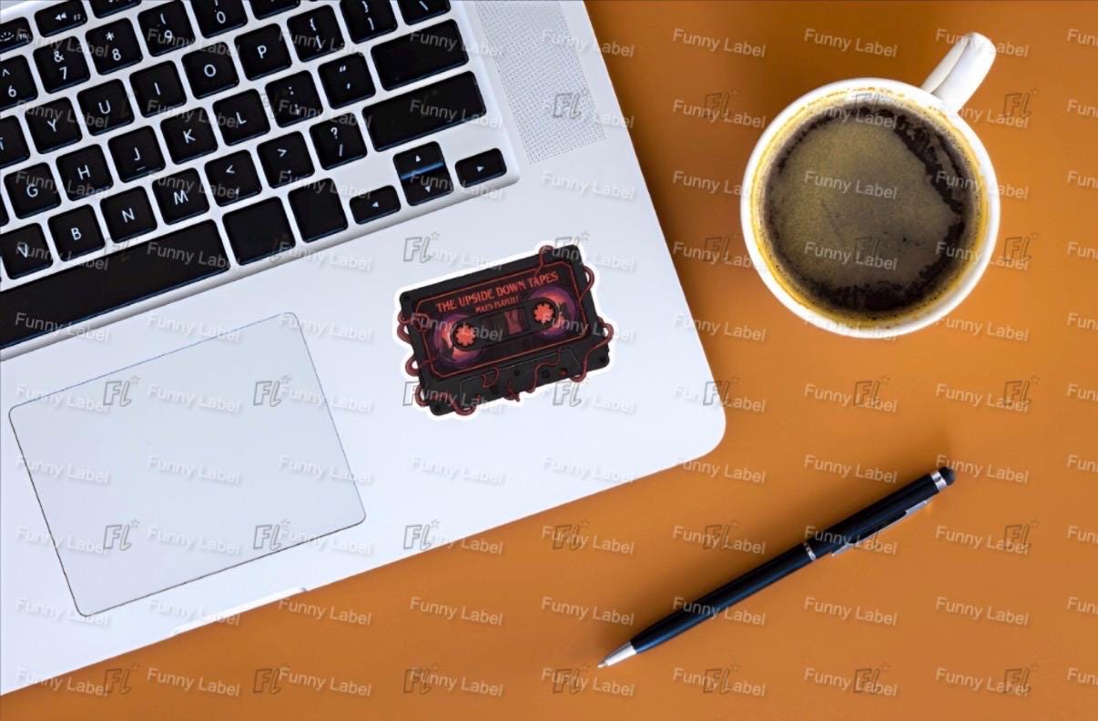 Max Mayfield Upside Down Playlist Sticker | Max’s Playlist Sticker | Hawkins Cassete | Running Up That Hill Vibe | Welcome To Hawkins Decal