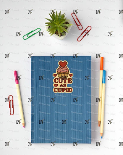 Cute As Cupid Sticker - Valentine Cupcake Decal - Funny Baking Gift - Retro Valentine Art - Sweet Treat Sticker - Waterproof Laptop Vinyl