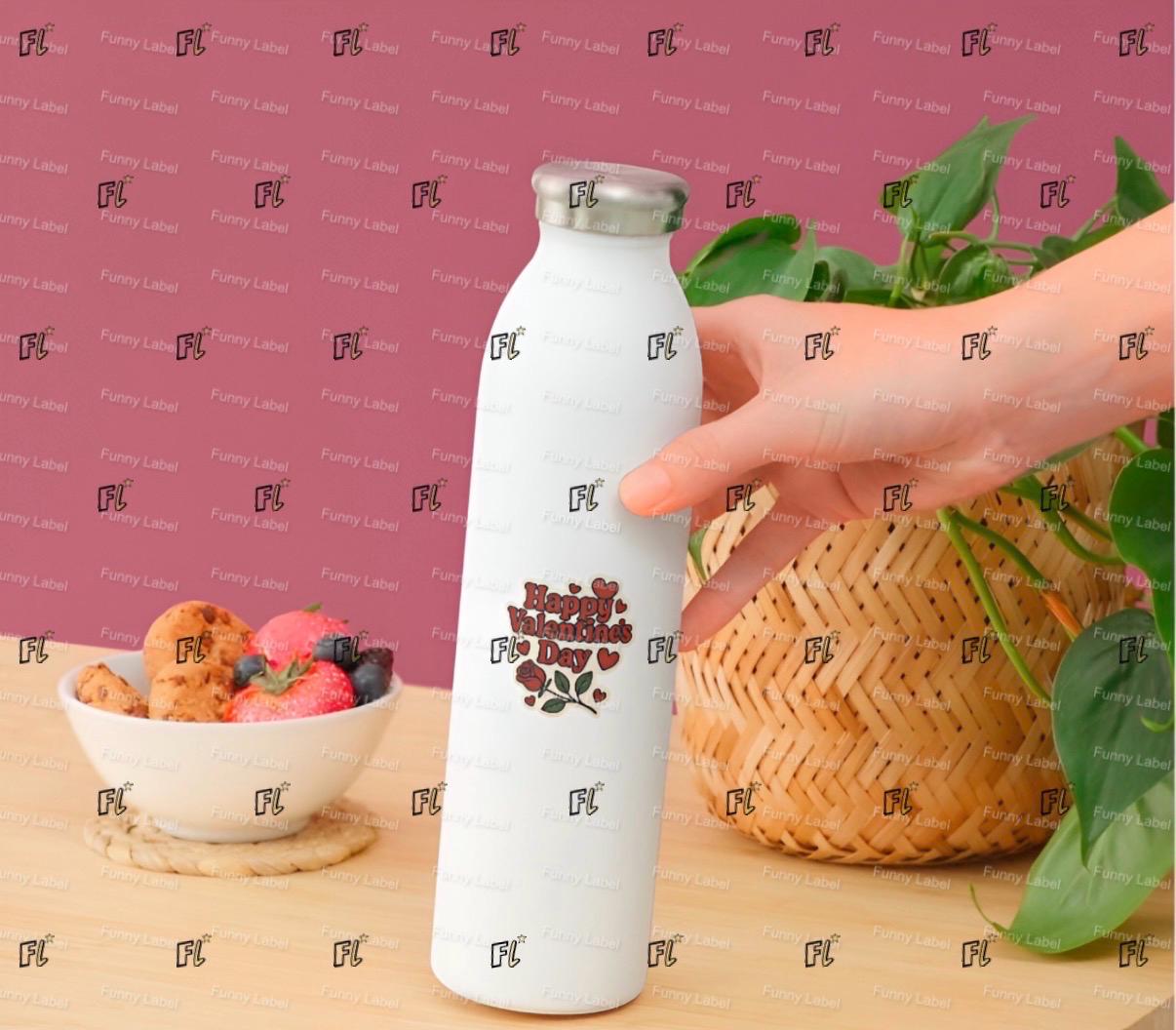 Happy Valentines Day Sticker - Retro Red Rose Decal - Romantic Love Gift - Classic Flower Sticker - Waterproof Laptop Vinyl for Her