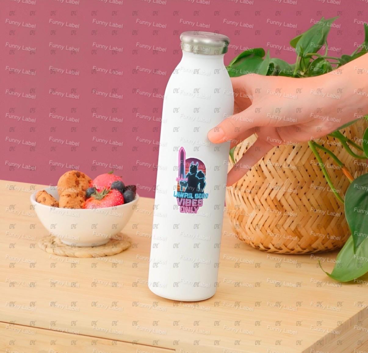 DND Paladin Sticker - Lawful Good Vibes Only - Funny RPG Gift - Synthwave Aesthetic Decal - Dungeon Master Gift - Neon Knight Art