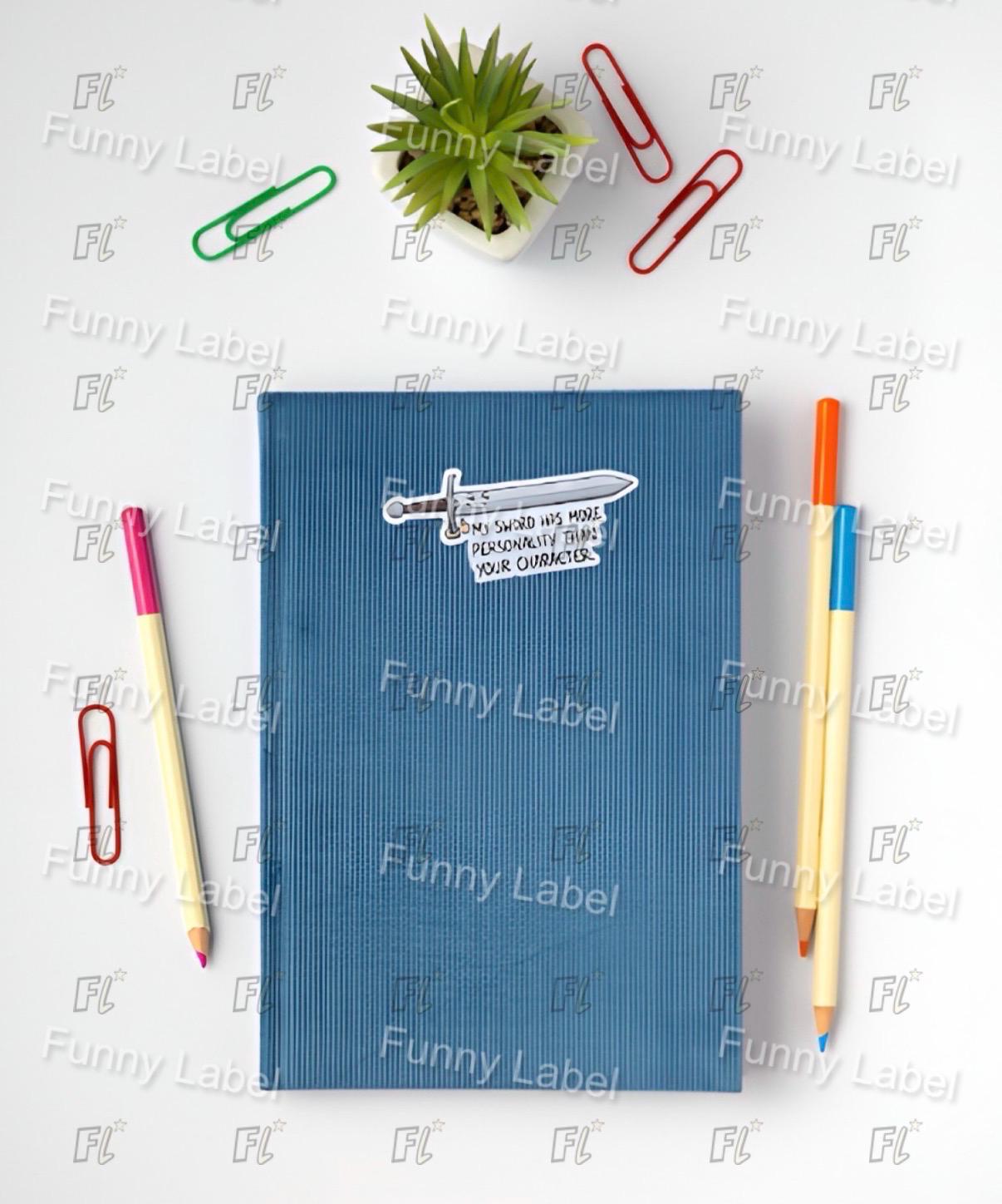 Funny DND Sticker - My Sword Has More Personality - Sentient Weapon Decal - RPG Roast Gift - Hexblade Warlock Art -Waterproof Laptop Sticker