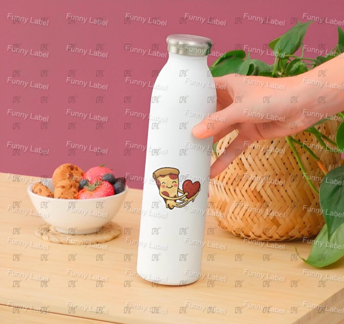 Cute Pizza Sticker - You Stole A Pizza My Heart - Funny Valentine Gift - Foodie Laptop Decal - Cheesy Love Sticker - Sticker for Hydro Flask