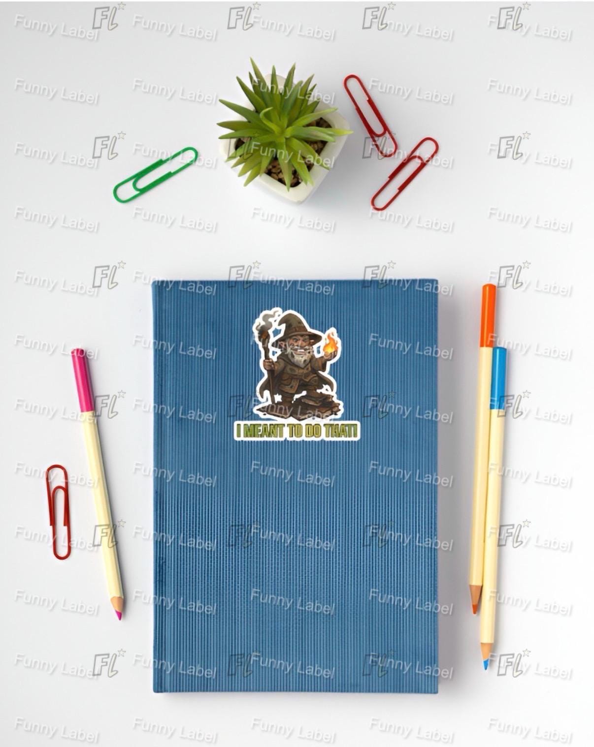 Funny D&D Wizard Vinyl Sticker – I Meant To Do That, RPG Meme